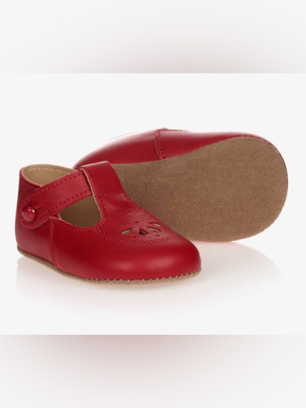 Early Days Red Leather Pre-Walker Shoes (Size 6-9M )